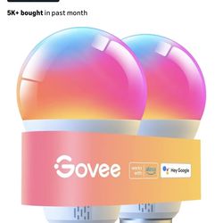 Govee LED Smart Light Bulbs, 1000LM Color Changing Light Bulb, Wi-Fi & Bluetooth Light Bulbs, Work with Alexa and Google Assistant, Dimmable RGBWW A19