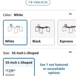 L shaped desk