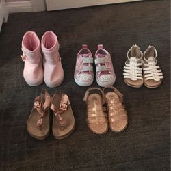Toddler girl Shoes Size 6 (sandals , Tennis Shoes, Boots )
