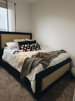 Queen size bed frame and mattress