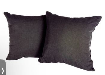 2 Black Throw Pillows 16x16