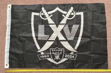 Las Vegas Raiders LXV 65th Anniversary Flag 3FT X 2FT Banner Game Giveaway 9/22/24 Oakland Los Angeles
