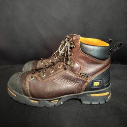 Men's Brown Timberland Pro Endurance Steel Toed Work Boots (Size 9)