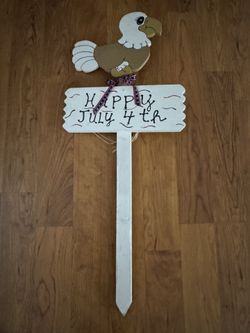 Wooden decoration for the garden or porch 04 July th ✨🇺🇸