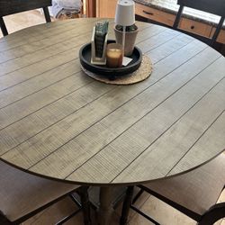 Wood Bar Height Kitchen /dining Room Table 
