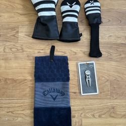 Callaway Accessories Lot Head cover set Towel Marker Tool
