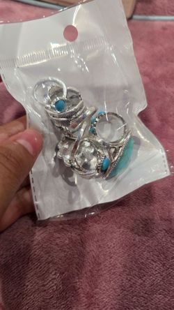 Bohemian Turquoise Ring Set