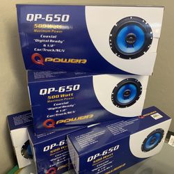 Q Power Car Audio . 6.5 Inch Car Stereo Speakers 500 Watts . Blowout Sale $19 A Pair While They Last . New 