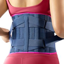 Premium Back Brace for Lower Back Pain Relief with Removable Pad, Adjustable Lumbar Support with Rigid Stays for Sciatica, Scoliosis, Herniated Discs,