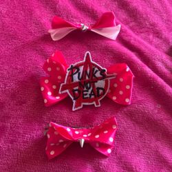 Punk Hair Bow Clips Set of 3 handmade