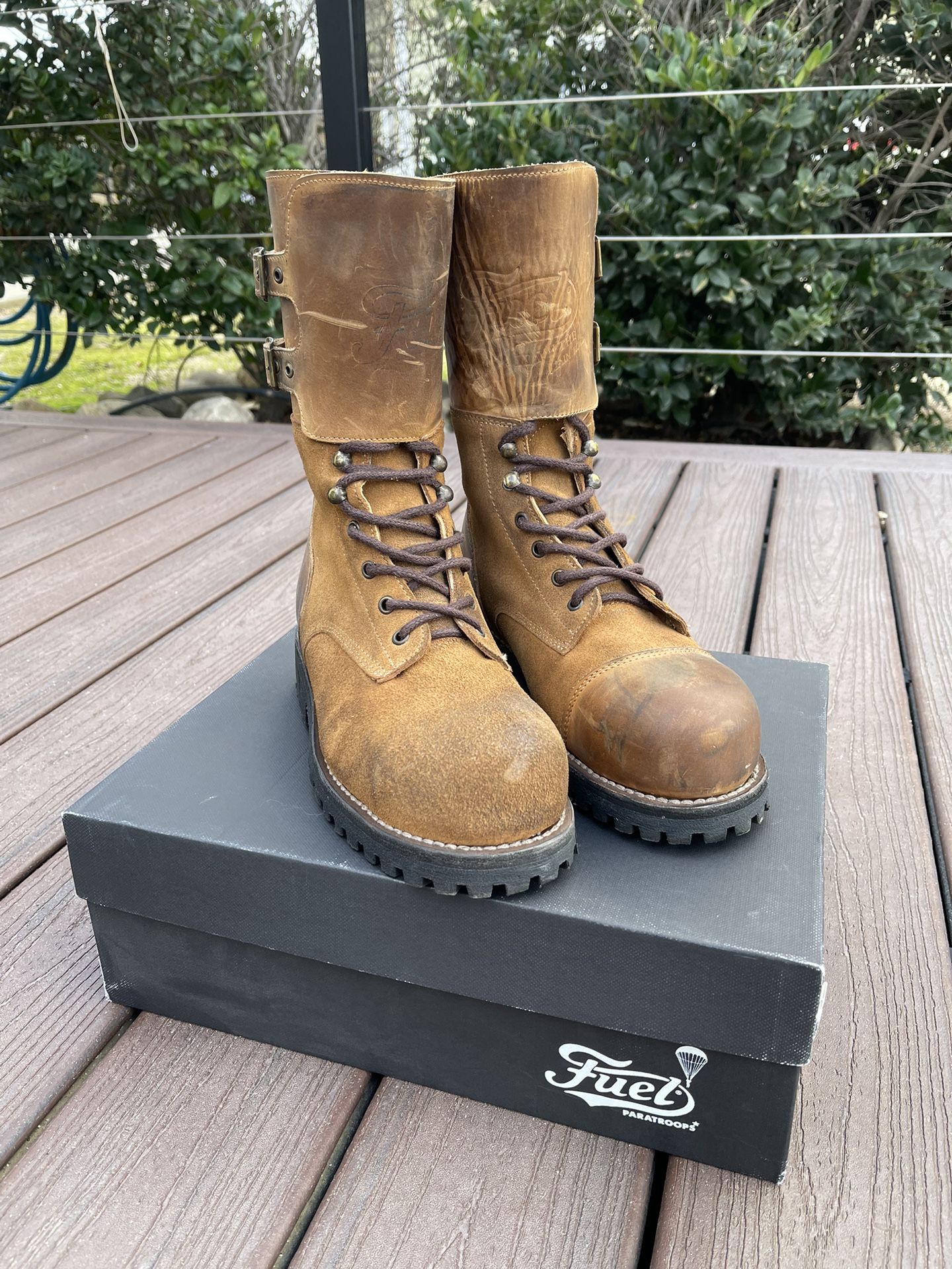 Fuel Paratrooper Motorcycle Boots - Brown - Men’s 9.5