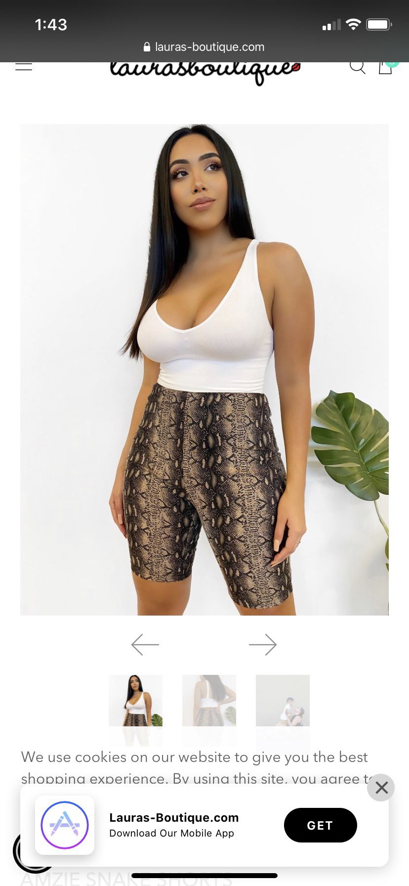 💸price Drop💸 🚨PRICE DROPPED🚨 Lauras Boutique - Snake Print Biker Shorts  (NEW) 