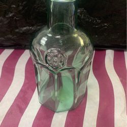 Vintage Light Green Glass Bottle