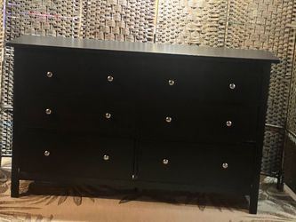 Ikea Hemnes black solid wood 8 Drawers