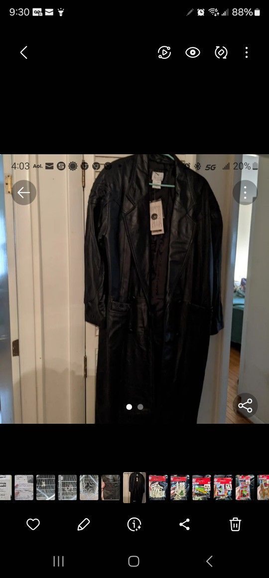 Medium Real Leather Coat New