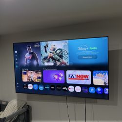 75’ Samsung TV with moving wall mount 