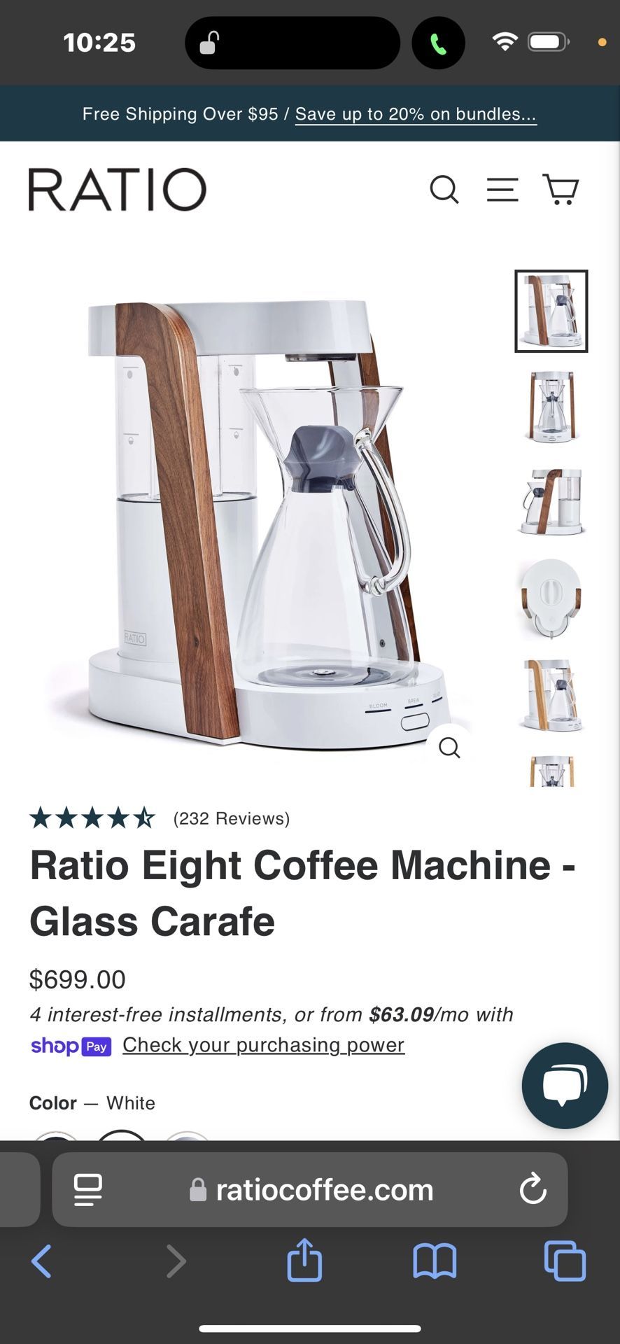 Ratio 8 Coffee Maker- Healthier Coffee!