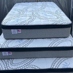 Full Size Mattress Pillow Top 12"     New Mattress.   We  Offer Same Day Delivery 