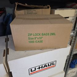 Case of 1000 - 8x10 Zip Locking Reclosable Bags 2mil. 