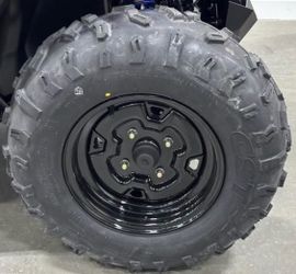 ATV/UTV Mud Tire on Black Wheel