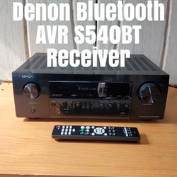 Denon Bluetooth AVR S540BT 4K 5.2 Channel Receiver HomeTheater AM FM Remote  