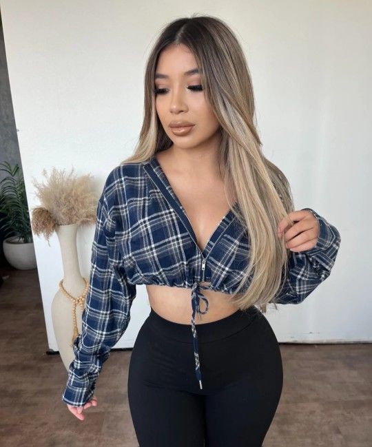 Cute And Sexy Flannel Mini Sweater