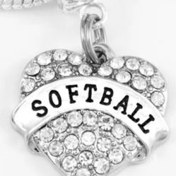 Softball bracelet softball charm bracelet softball jewelry softball gift