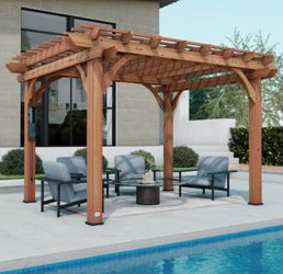Backyard pergola
