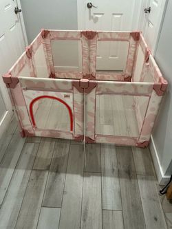 Tiny Miracles Pink Baby Play Yard