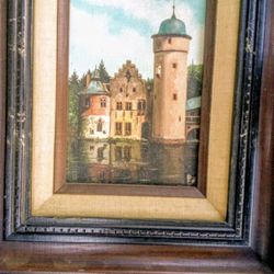 origina painting by Eugene Schmidt of 1919 Germany. 14x19 stolen from the nazis