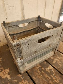 1960s metal dairy crate
