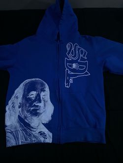 Blue SDL zip up size medium