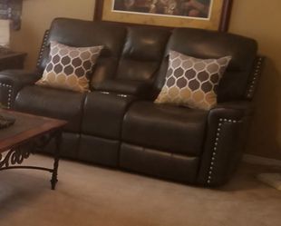 6 seat recliners, sofa and chairs