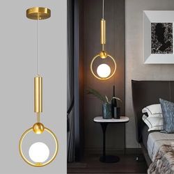 Modern Globe Glass Pendant Light fixture (2-Pack)