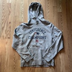 Mens Medium Grey New England Patriots Hoodie