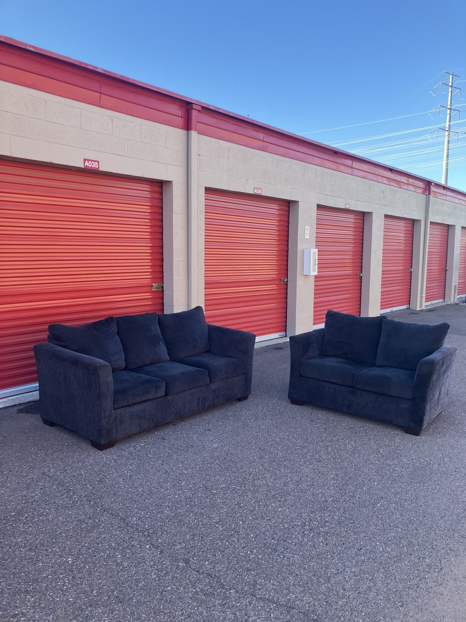 Modern Gray Sleeper Sofa Set