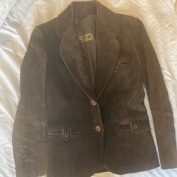 Vintage Brown Suede Jacket
