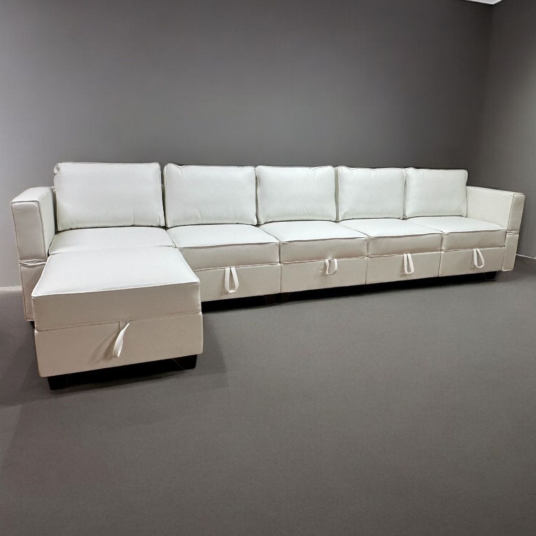 $1090 | COUCH Sectional Sofa | LEATHER | Brand New In Box