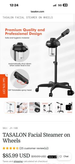 TASALON Facial Steamer on Wheels