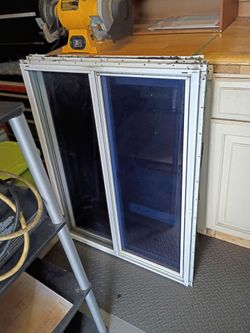 Three sliding windows from mobile home