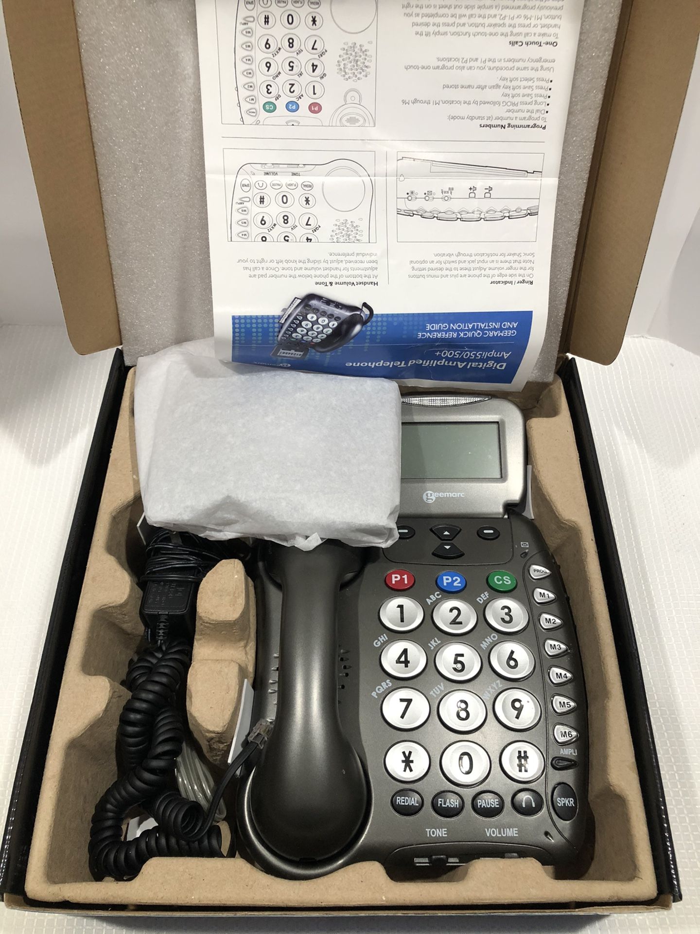 New Geemarc Amplified phone with Talking Caller ID GM-Ampli550 650518200357