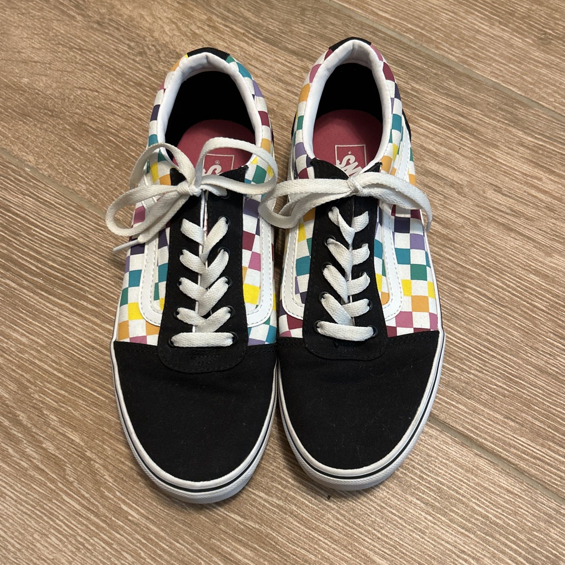 Make An Offer Vans Multi-colored Checkered Shoes - Women’s Size 6