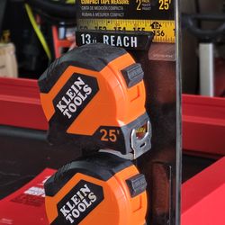 Brand New KLEIN TOOLS Tape Measure, 25-Foot Compact, Double-Hook 2-pack