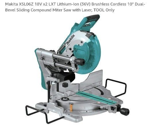 Makita XSL06Z 18V x2 LXT Lithium-Ion (36V) Brushless Cordless 10" Dual-Bevel Sliding Compound Miter