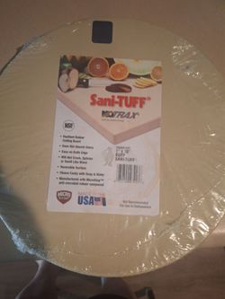 Brand New Sani-TUFF 10" Round Rubber Cutting Board - Pro Restaurant Grade