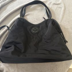 TORY BURCH Robinson Tote Bag, Nylon, Black