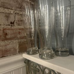 Set Of 4 Princess House Clipper Ship Pilsner Glasses