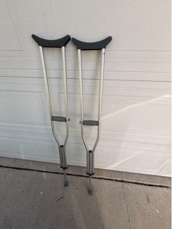 Aluminum Adjustable Crutches – Adult Size – Excellent Condition