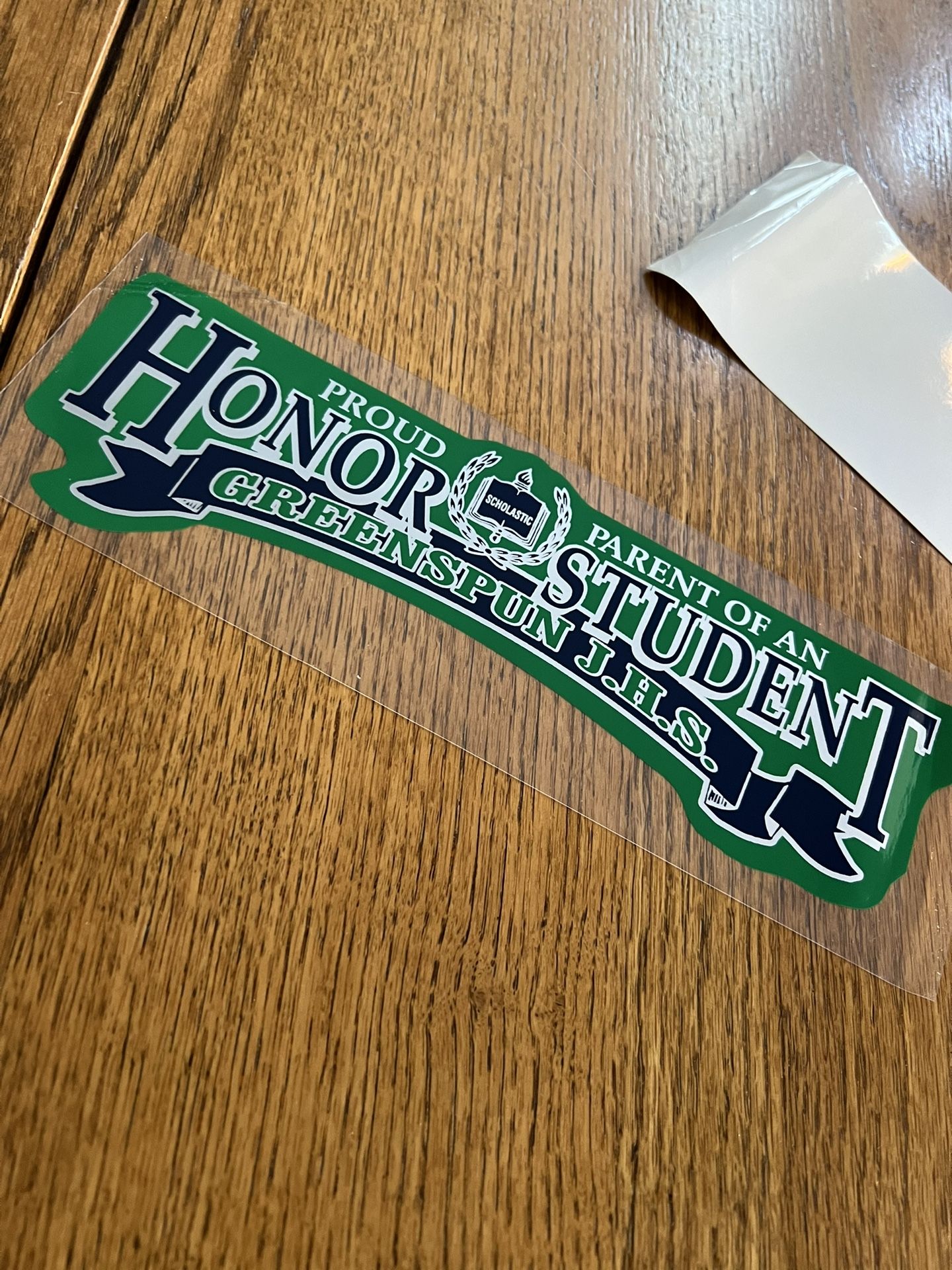 Proud Parents Of A Greenspun Jr High School Honor Student Car Window Display