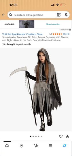 Spooktacular Creations Girl Grim Reaper Halloween Costume